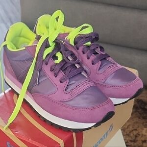 Saucony Purple and Neon Green Women's Athletic Sneakers!